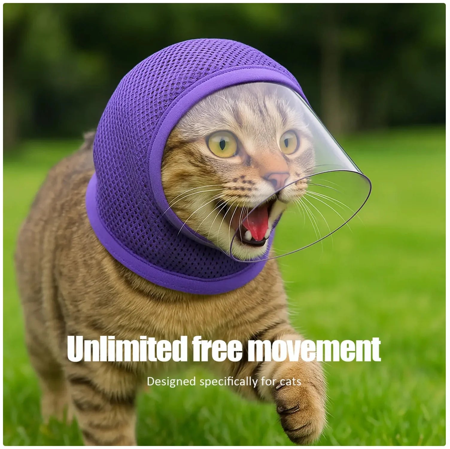 Cat anti - Bite Transparent Mask - Breathable Mesh Cat Face Shield for Grooming & Protection