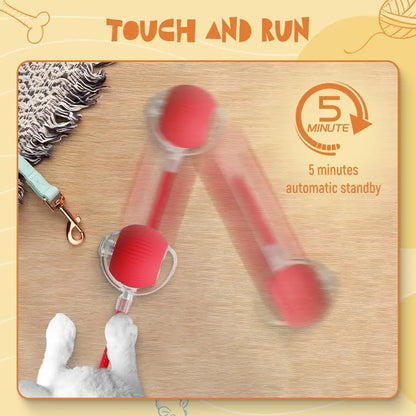 Speedy Tail 2.0 Smart Interactive Rolling Cat Toy Ball, 360° Automatic Moving Ball Toys for Bored Indoor Cats, USB Rechargeabl