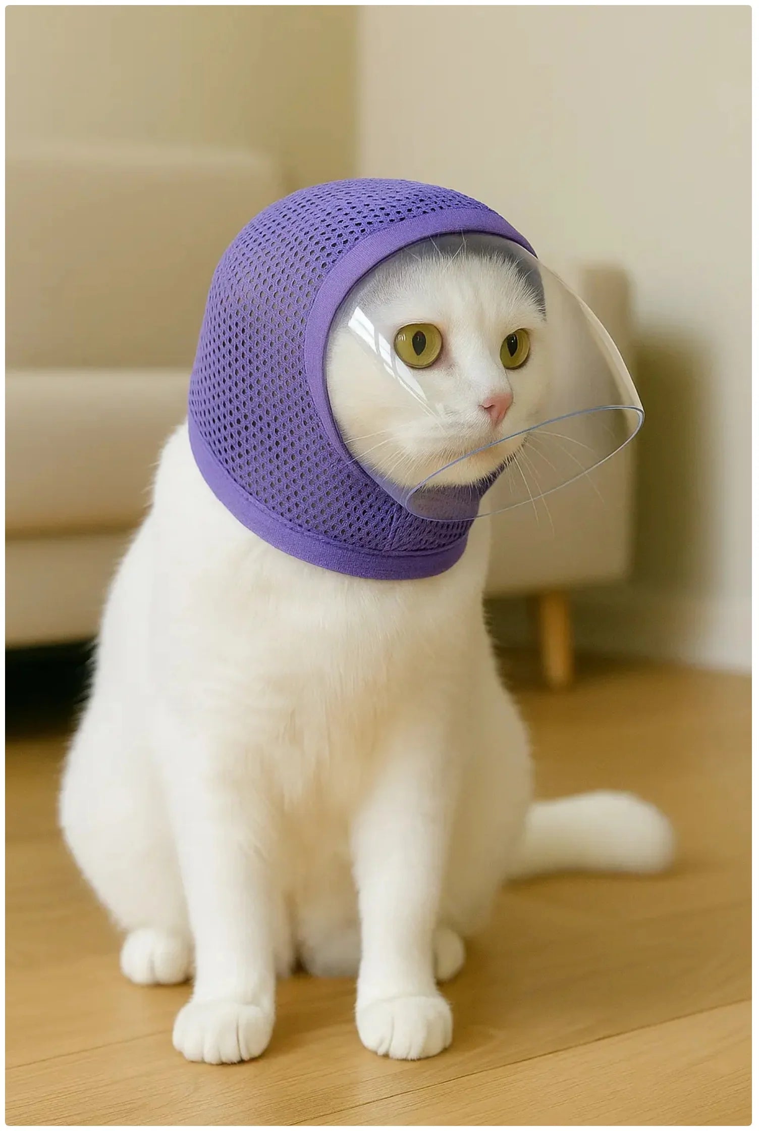 Cat anti - Bite Transparent Mask - Breathable Mesh Cat Face Shield for Grooming & Protection