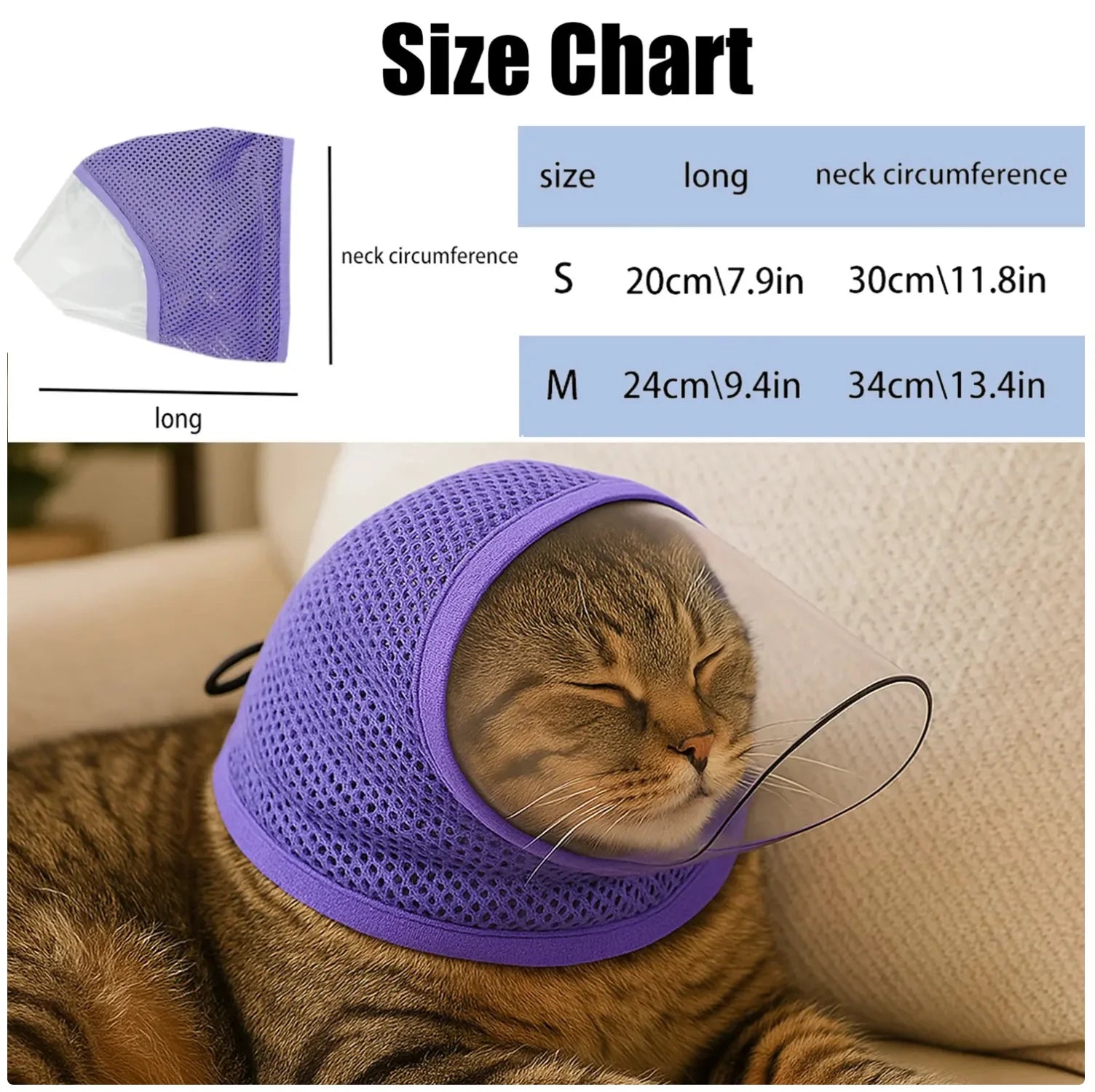 Cat anti - Bite Transparent Mask - Breathable Mesh Cat Face Shield for Grooming & Protection