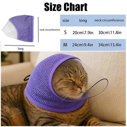 Cat anti - Bite Transparent Mask - Breathable Mesh Cat Face Shield for Grooming & Protection