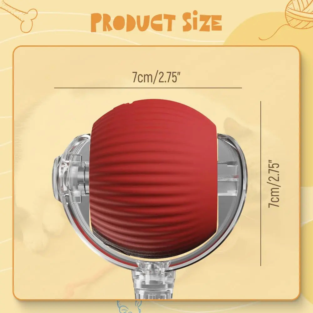 Speedy Tail 2.0 Smart Interactive Rolling Cat Toy Ball, 360° Automatic Moving Ball Toys for Bored Indoor Cats, USB Rechargeabl