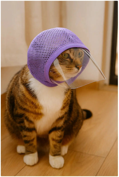 Cat anti - Bite Transparent Mask - Breathable Mesh Cat Face Shield for Grooming & Protection