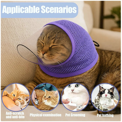 Cat anti - Bite Transparent Mask - Breathable Mesh Cat Face Shield for Grooming & Protection