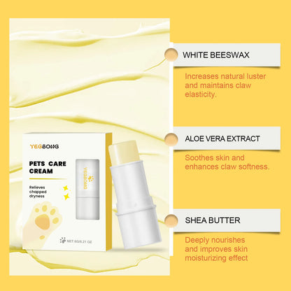 Pet Paw Balm Stick Gentle Moisturizing Nourishing Care Vet Recommended for Dogs Cats Dry Cracked Pads All Seasons